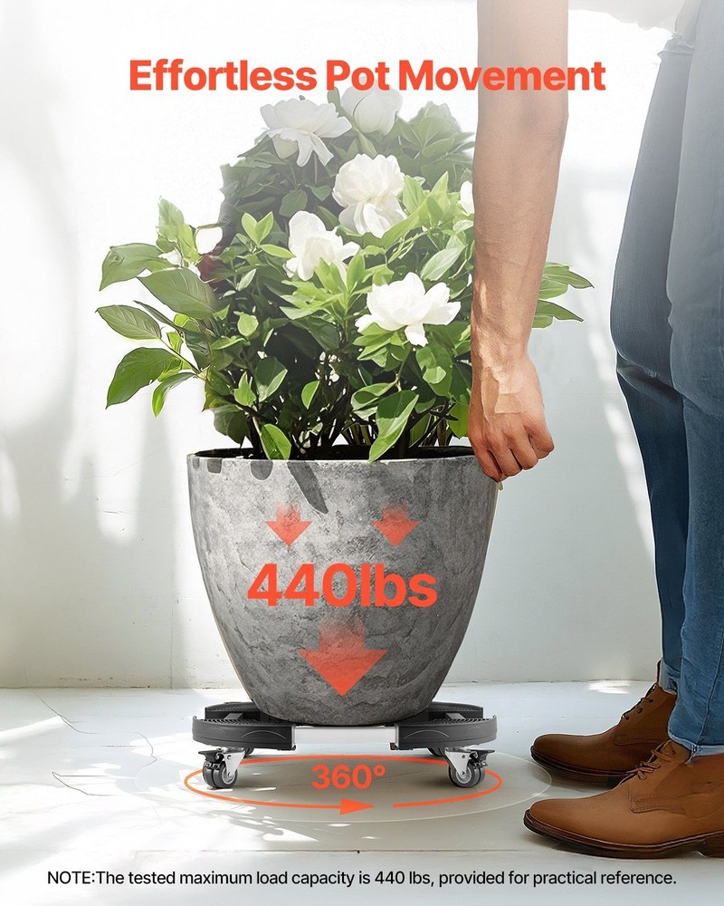 Round Relocation Dolly 400lb 15-22.8in Simple Setup Durable