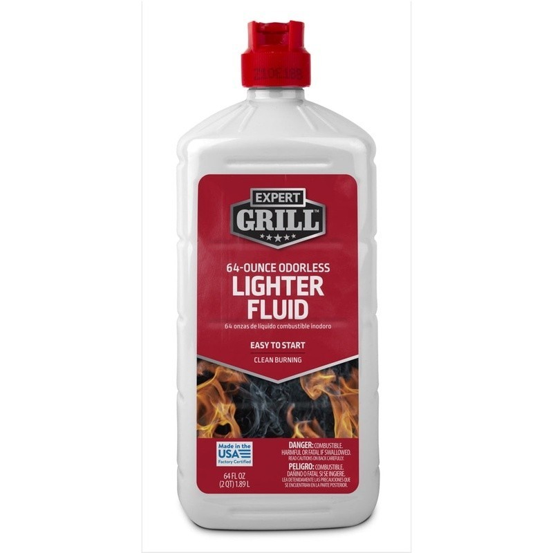 Charcoal Lighter Fluid Quick Lighting Odorless Easy Pour 64oz Grilling Starter