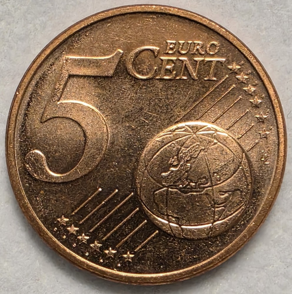 2002 Austria 5 Euro Cent Uncirculated From Mint Roll
