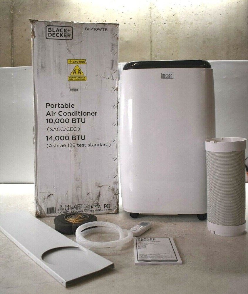 Black+Decker White Portable Air Conditioner With Remote Control 10000 BTU