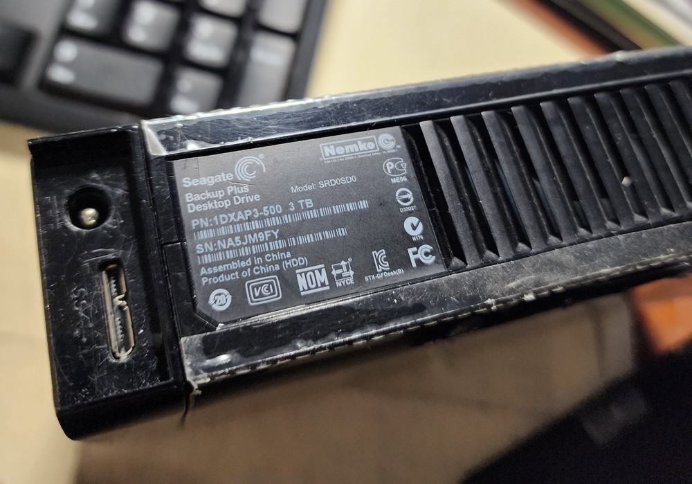 💽SEAGATE 3TB External HARD DRIVE⚡w/Power Supply⭐Used Tested Working & Formatted