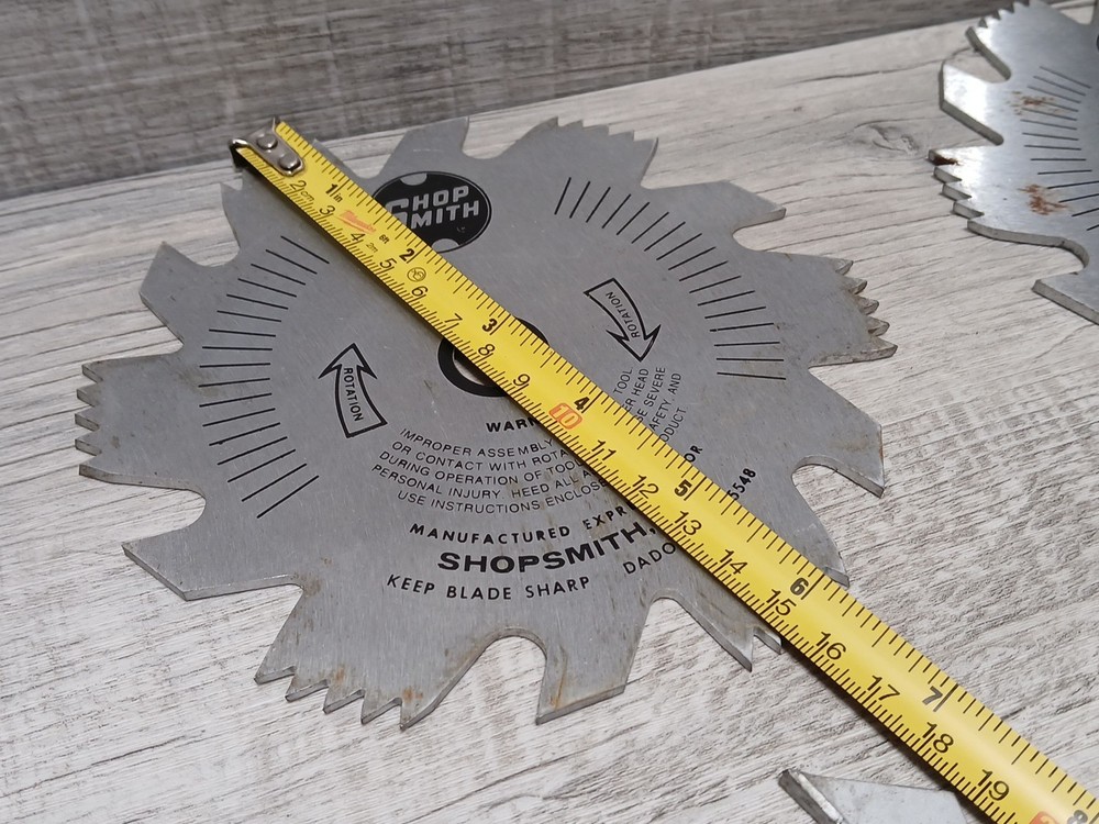 Shopsmith 6” Stacking Dado Saw Blade Set "New Old Stock"