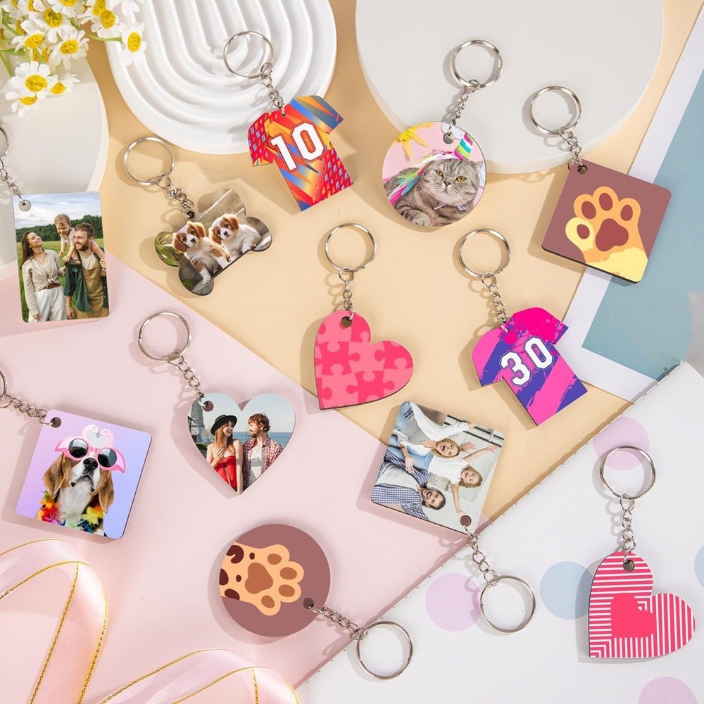 180 Pcs Sublimation Keychain Blanks, Sided Acrylic Rectangle Sublimation9461