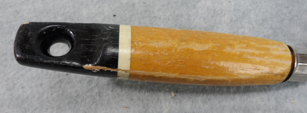 Vintage EKCO USA Pull Through Knife Sharpener With Wood Handle Antique Tool