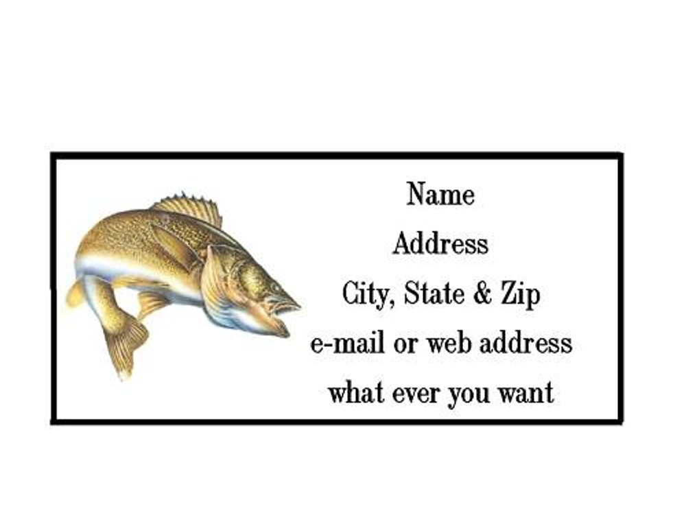 WALLEYE  FISH ADDRESS LABELS COOL!!! #2