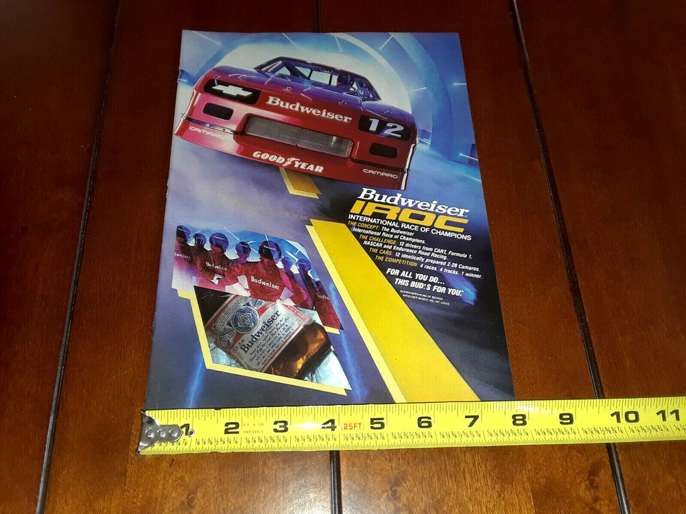 1985 CAMARO IROC BUDWEISER ORIGINAL AD