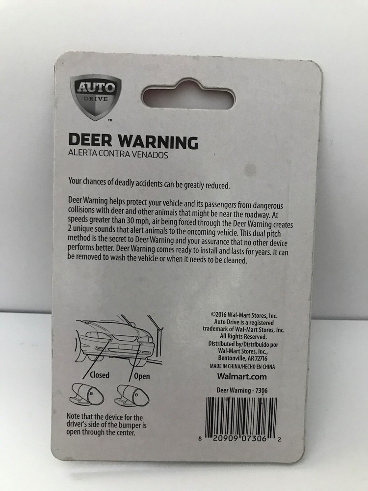 AUTO DRIVE Deer Warning New Sealed