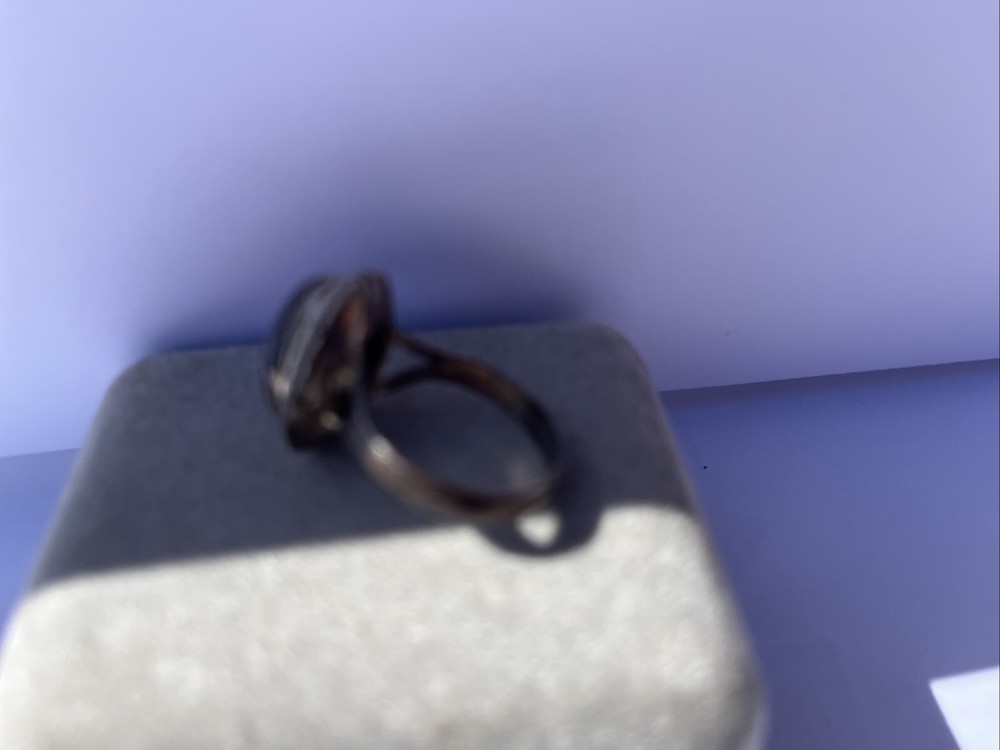 Vintage Sterling Silver 925 Onyx Ring Size 7.5