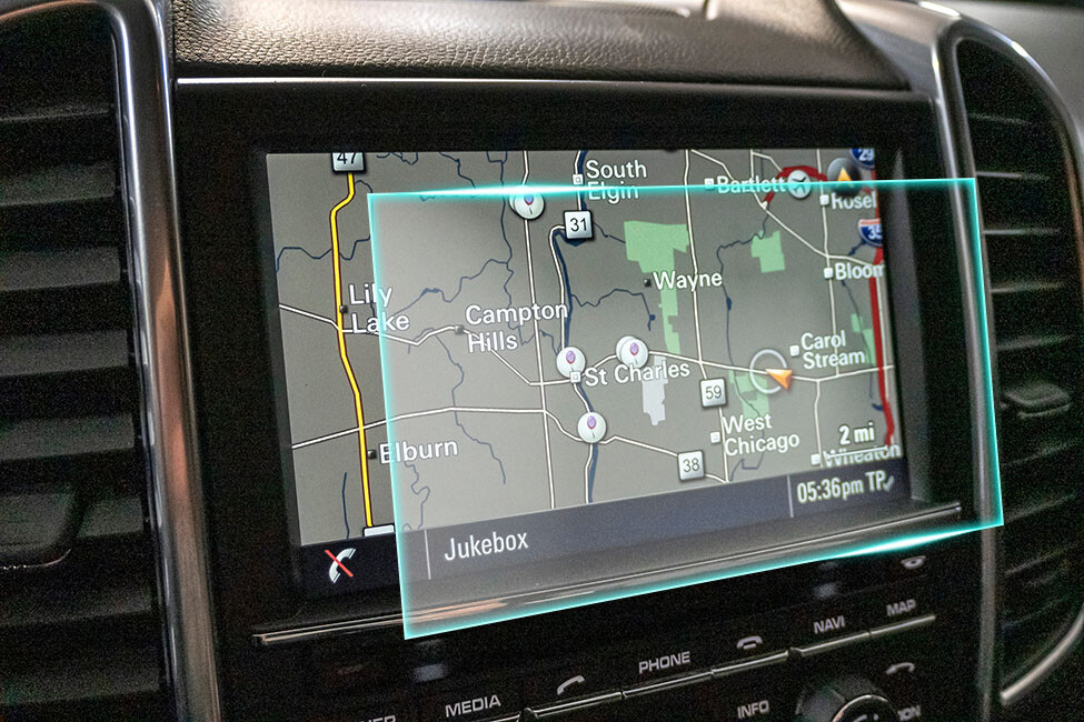 Crystal Clear Screen Protector for 2016 Porsche Cayenne Vehicle Navigation