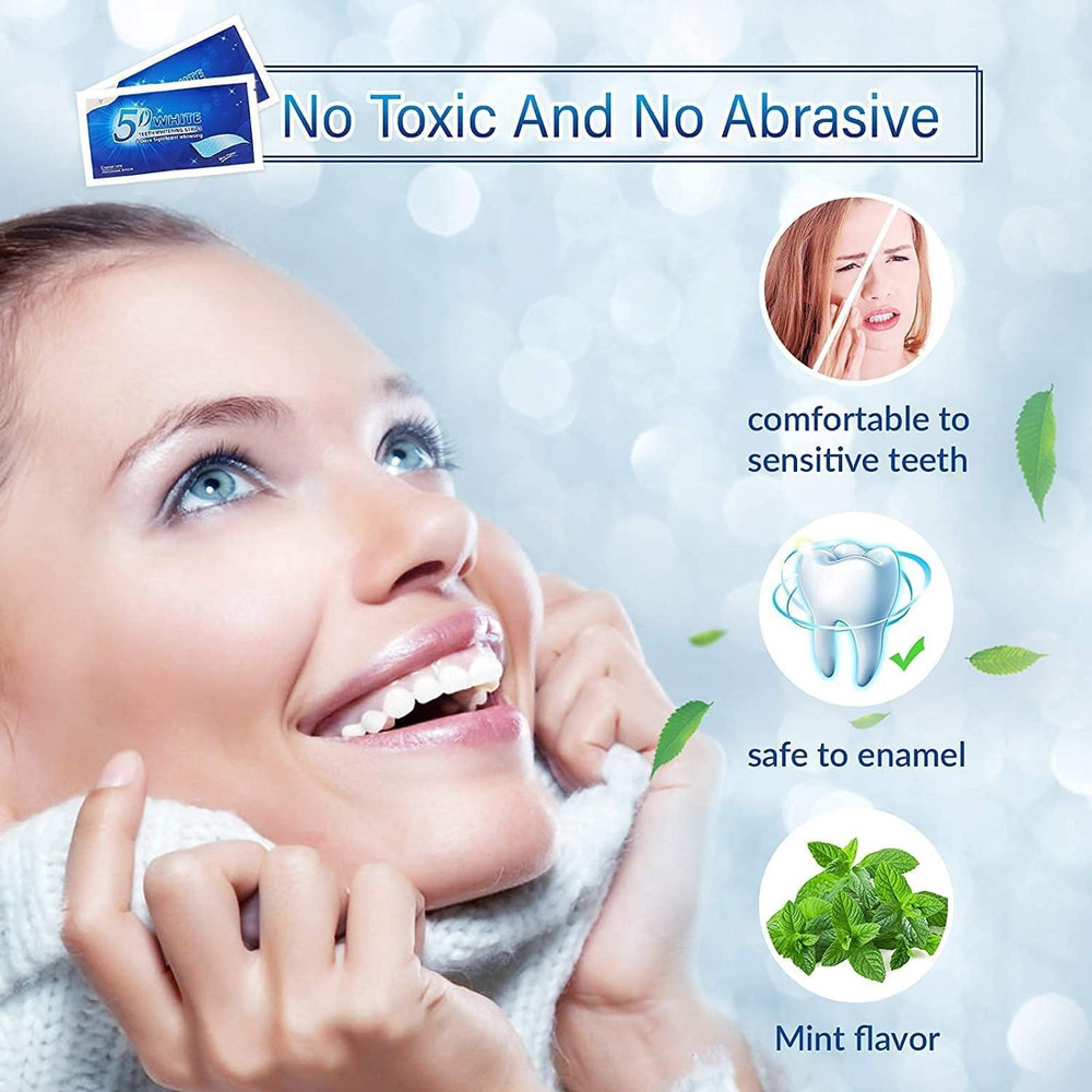Teeth Whitening Strips, 28 Pcs Whitening Strips for Teeth Sensitive, Effective a