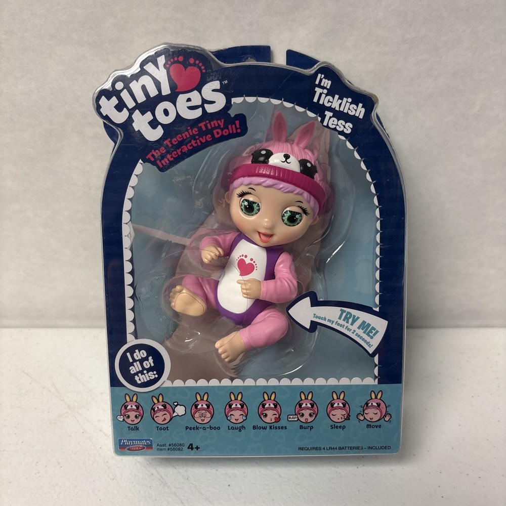 Playmates Tiny Toes Ticklish Tess Interactive Doll Bunny Outfit Needs Batteries