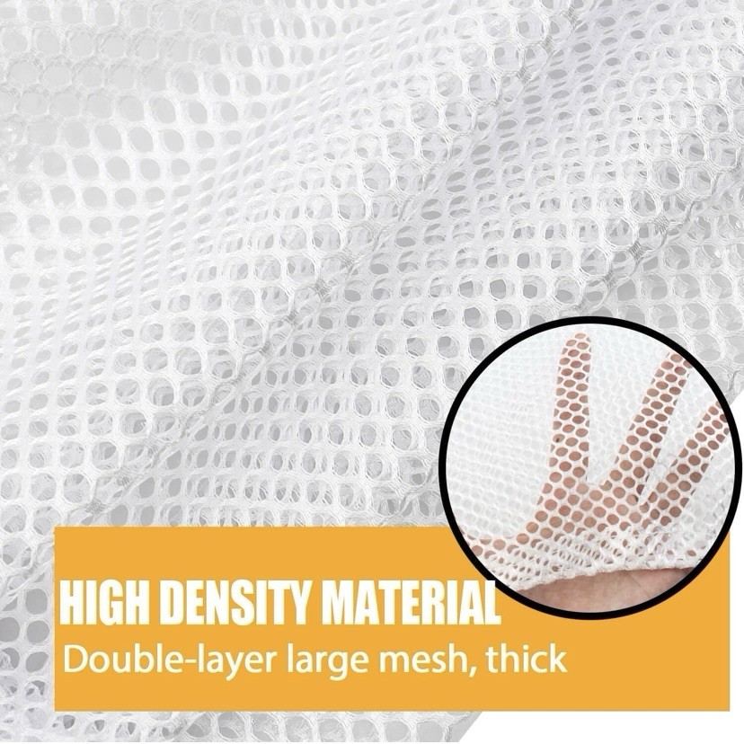 4 pcs Commercial Mesh Laundry Bag - Sturdy Mesh Material with Drawstring Clos...