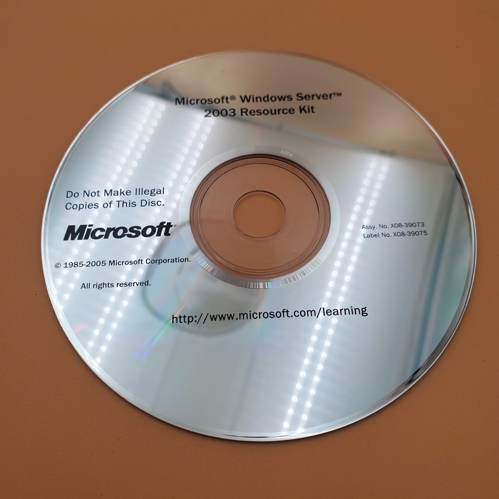 Special Promotional Microsoft Windows 2003 Server Resource Kit/CD-ROM Complete