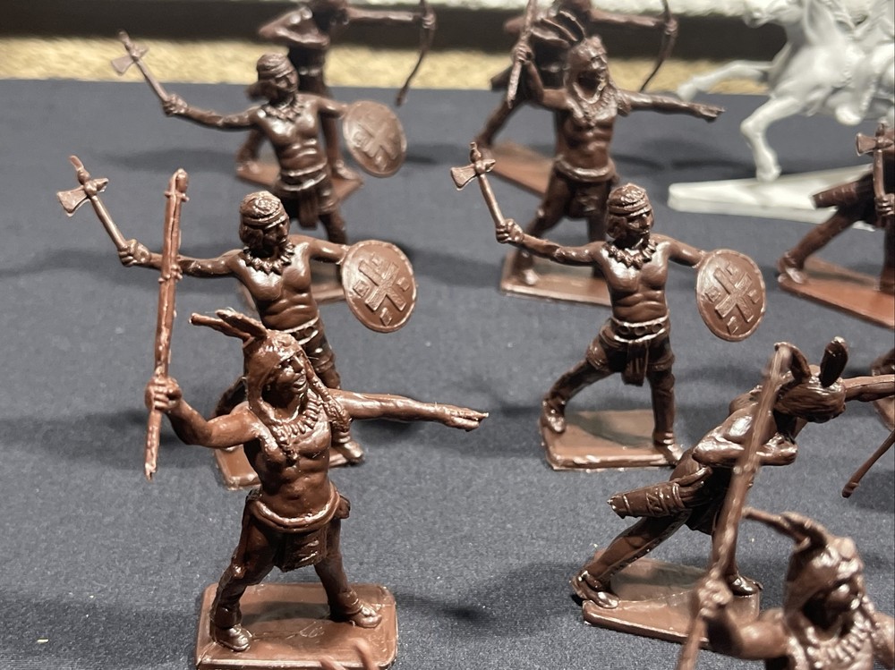 CHERILEA Playset Figures 7th Cavalry And Indians Regiment 60mm 65 PC