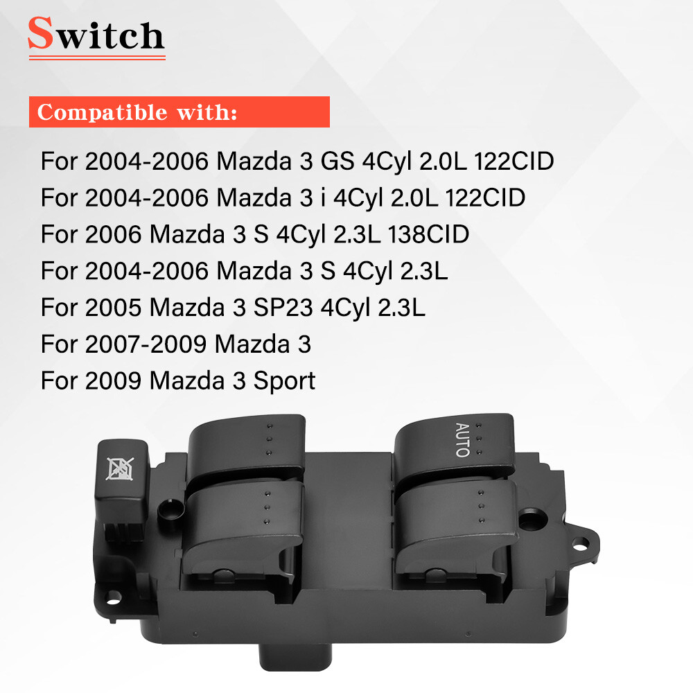 For 2004-2009 Mazda 3 Master Power Window Control Switch Driver Side BN8F66350A