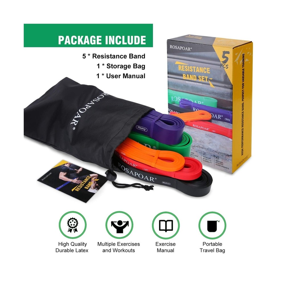 Resistance Bands, Pull Up Assist Bands - Workout Bands, Eexercise Bands, Long...