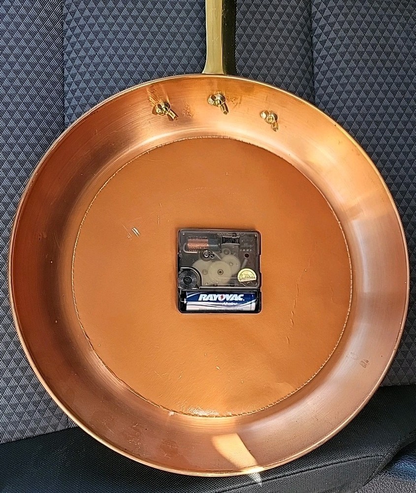 Copper Pan Skillet Clock