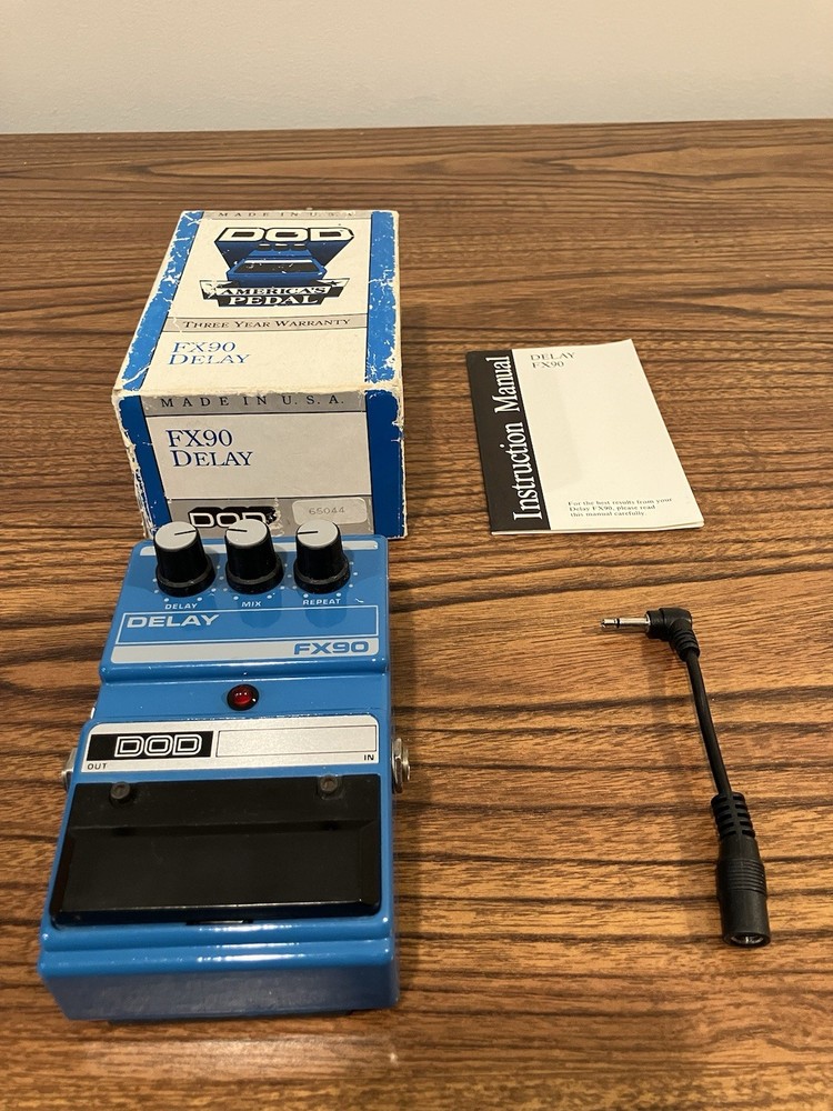 DOD Digital Delay FX90 Effects Pedal Original Box Instructions Matching Serial#