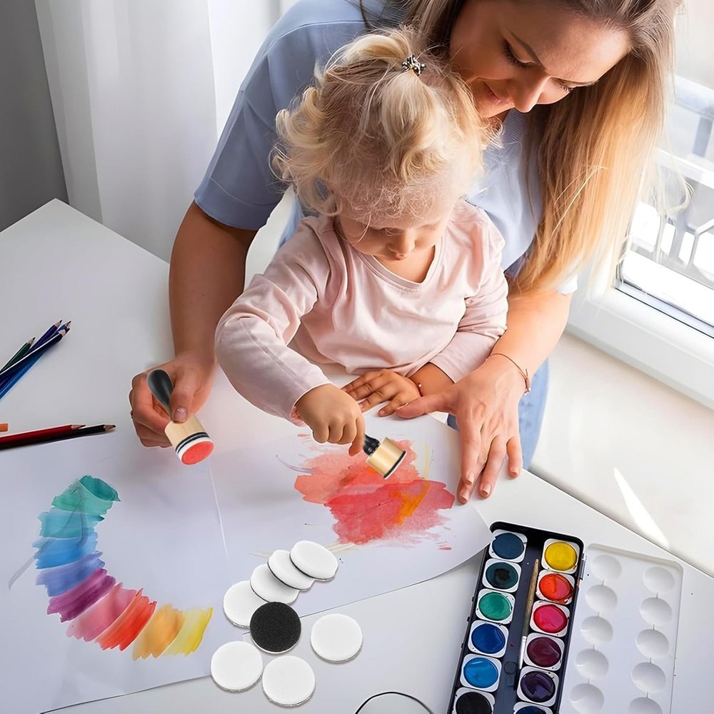 62Pack Ink Blending Tool - 2Pcs Applicator Tools and 60Pcs Replacement9076