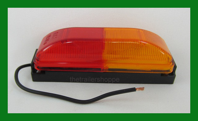 Dual Color Red Amber Fender Marker Light Enclosed Dump Trailer