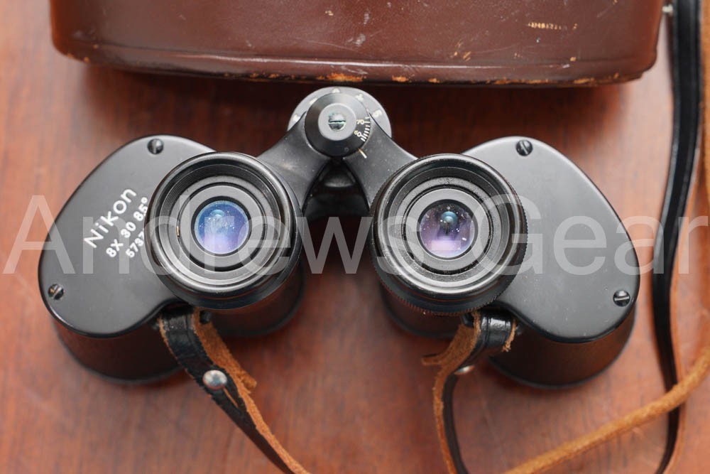 Nikon Compact Binoculars Vintage with Leather Case