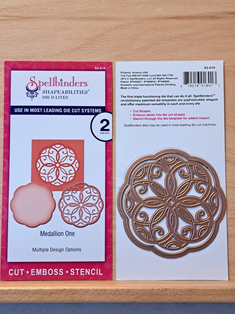 112 Spellbinders Shapeabilities Medallion One Die Cut Emboss Stencil