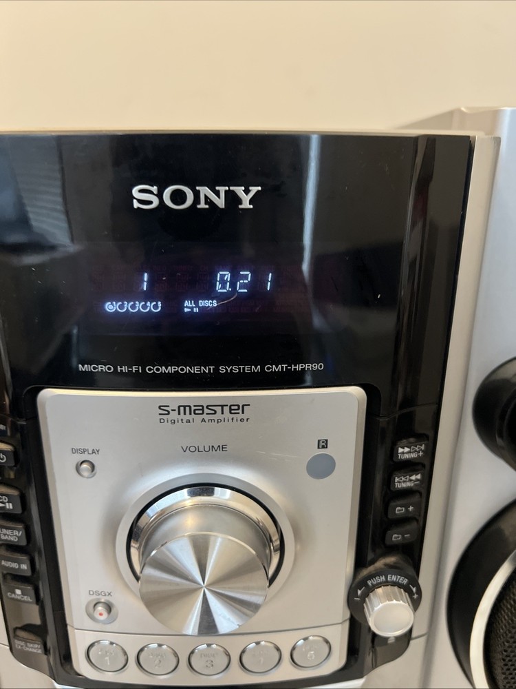 Sony CMT-HPR90 5-Disc CD Micro System ~ MP3 ~ Line Input -Tested & Works Great