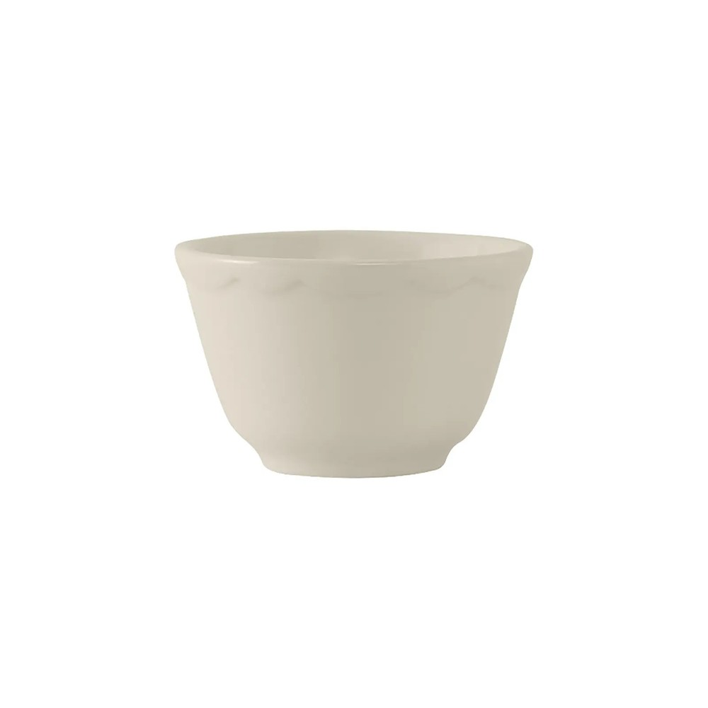 Tuxton China Inc Shell 7 oz. American White/Eggshell Bouillon Cup - 3 Doz
