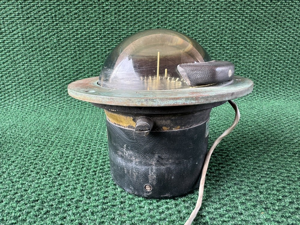 Vintage DANFORTH CONSTELLATION Dash Mount Compass Brass Bezel