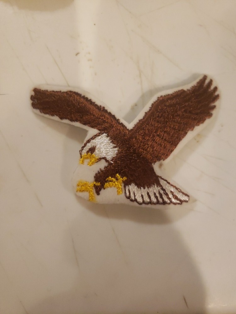 Vintage Sew-On/iron On Patch Bald Eagle, Motorcycle Jacket