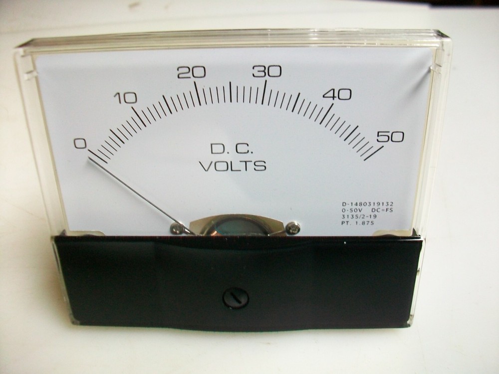0 - 50  V. Dc.   Panel METER  NEW   4" X 3 1/2"