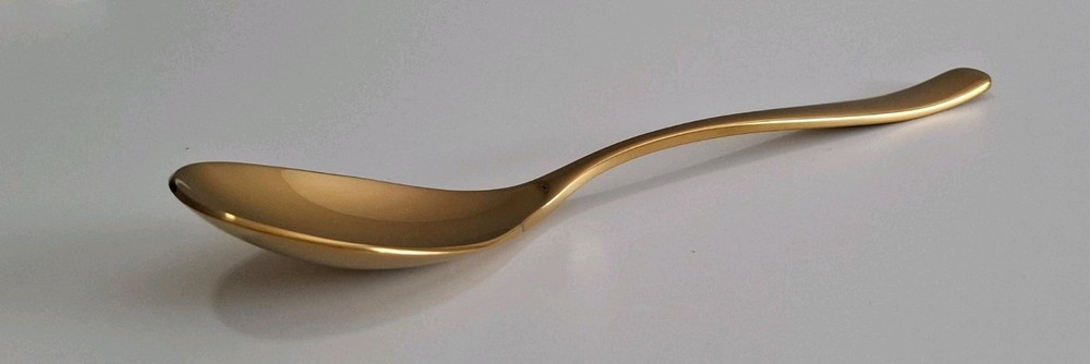 CRYSTAL SERIES - 12 PCS SET - SPOON & FORK & TEA SPOON - BRONZE COLOR