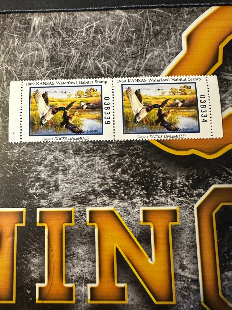 1989 Kansas State Duck Stamp, Pair