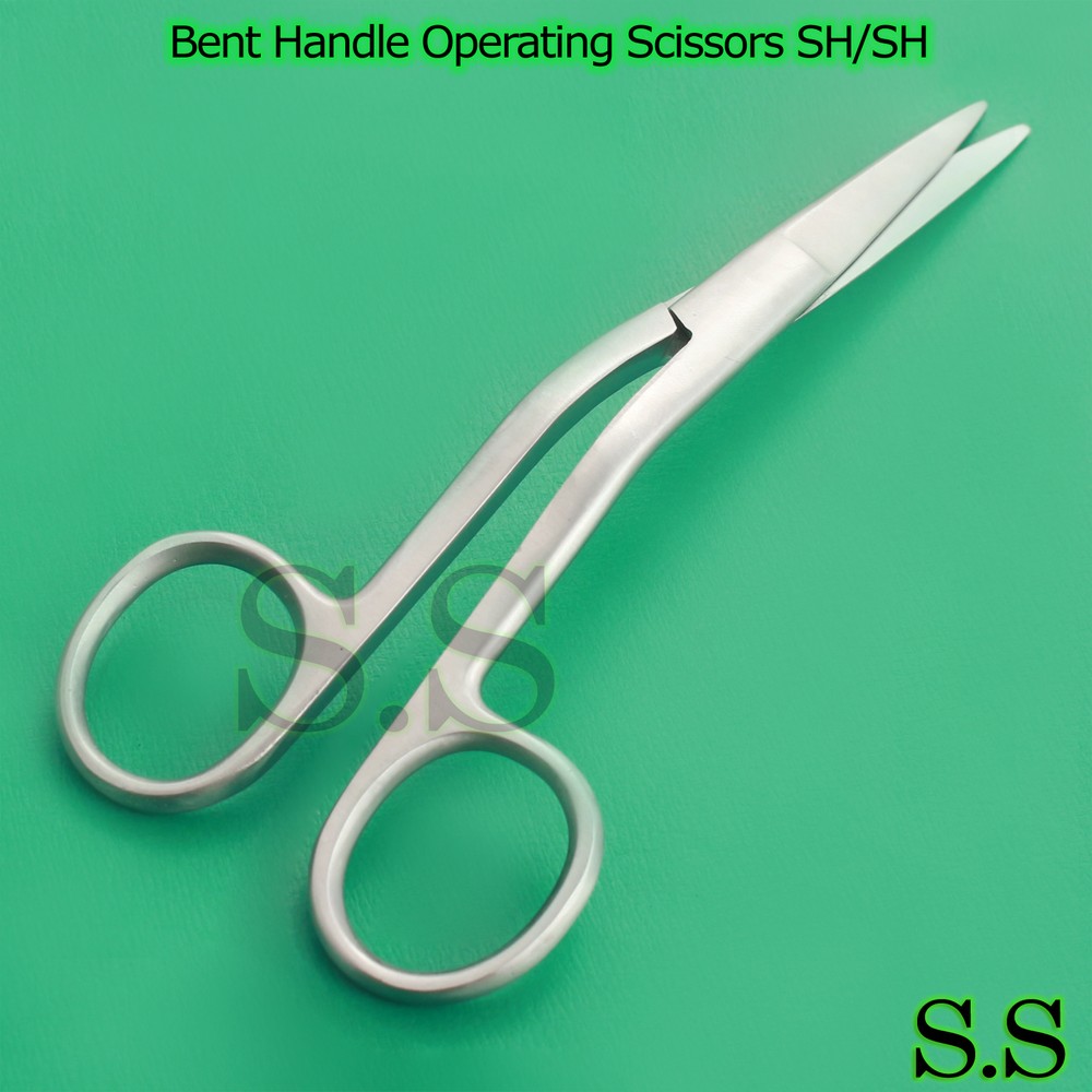 6" BENT HANDLE Operating Scissors Sharp/Sharp - Sewing Embroidery Carpet Shears
