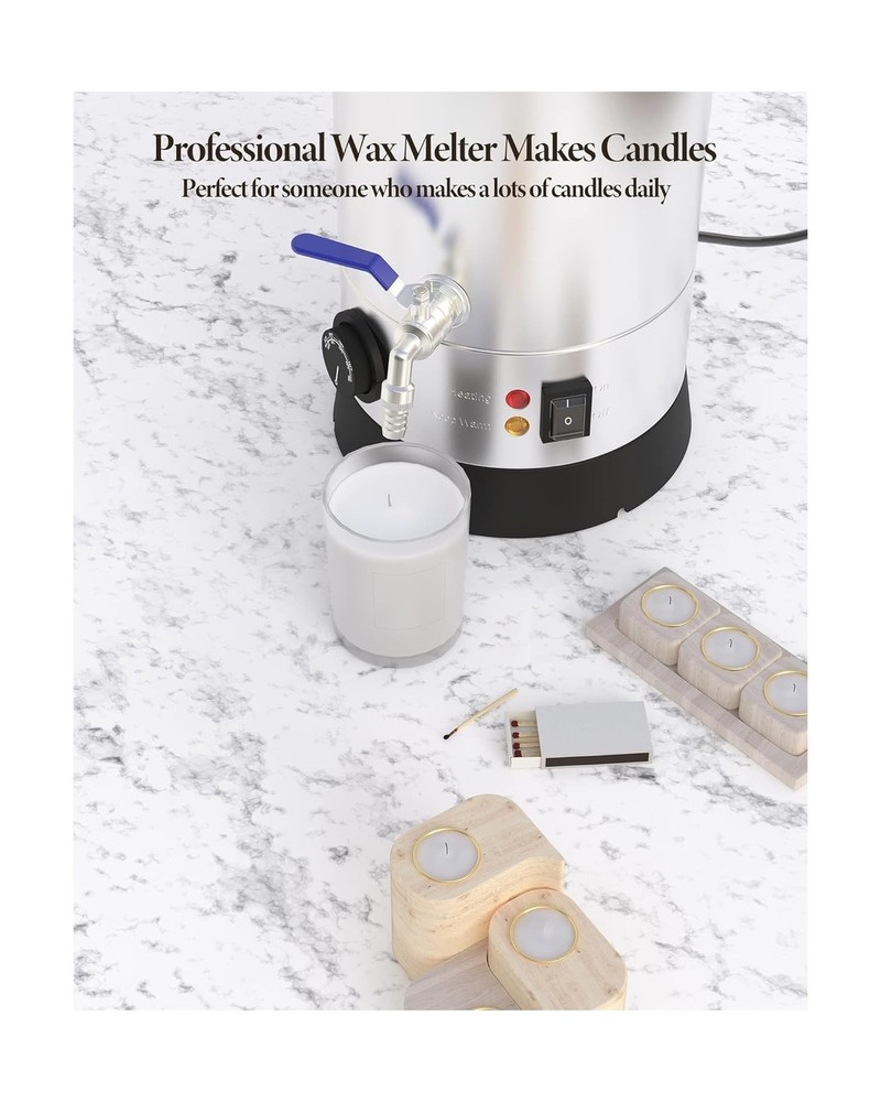 RIEDHOFF Wax Melter for Candle Making, [12.7 Qts] Large Capacity Electric Can...