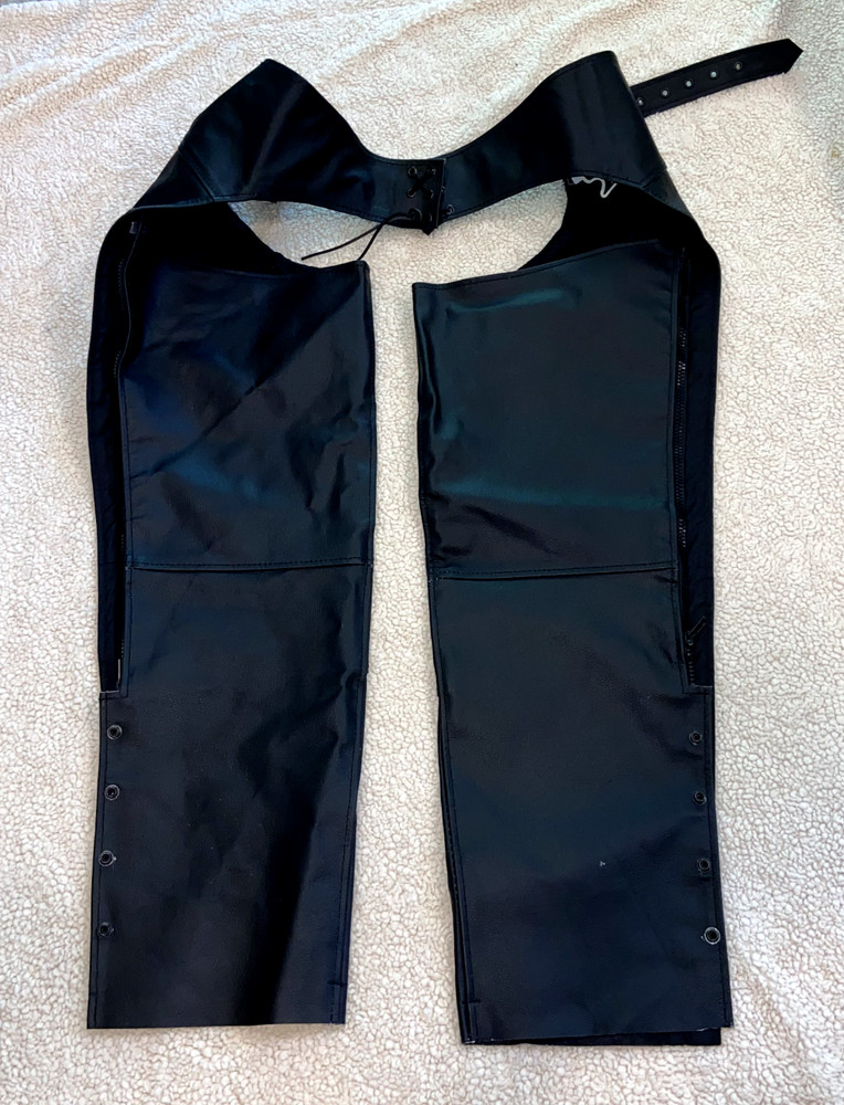 HWK Leather Motorcylce/Riding Chaps Size 12
