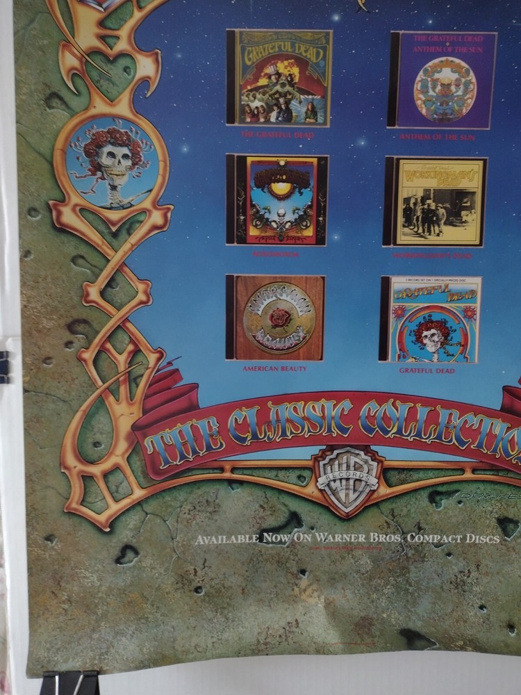 GRATEFUL DEAD CD Collection ORIGINAL Promo Poster 1987