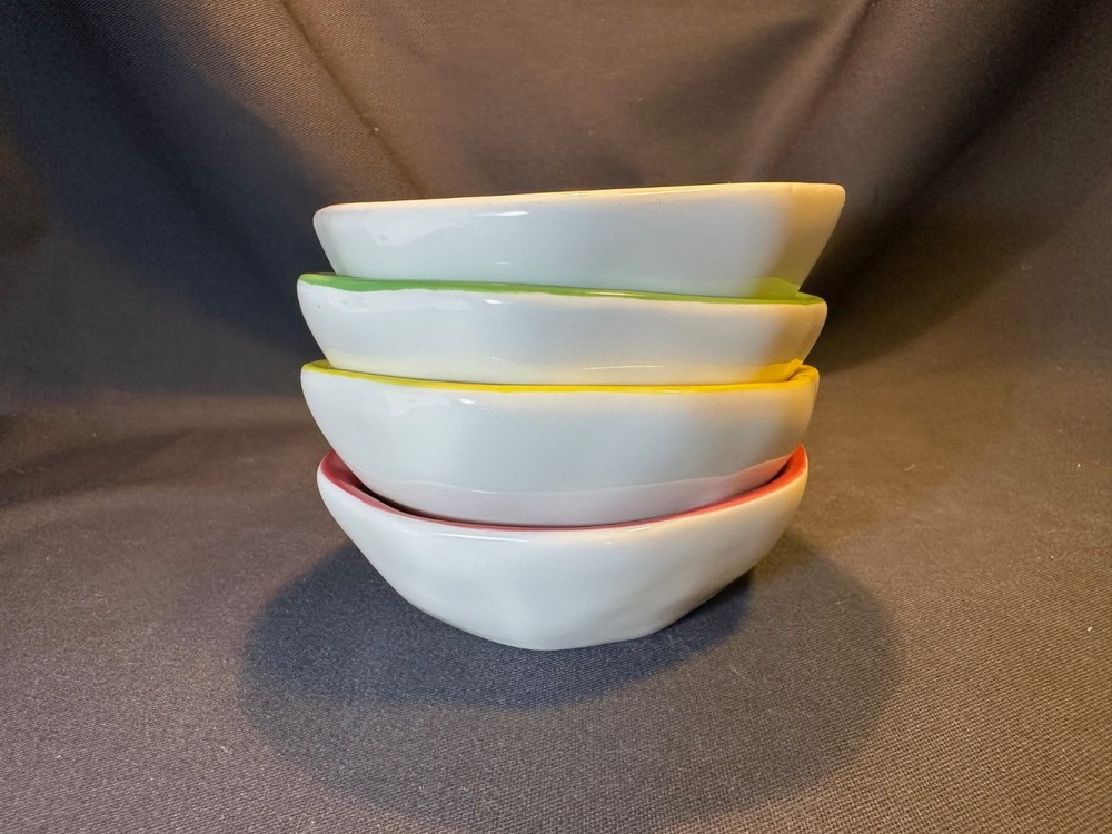 Passover Seder Ceramic Bowls Set of 4 - Bone, Vegetable, Egg and Herb