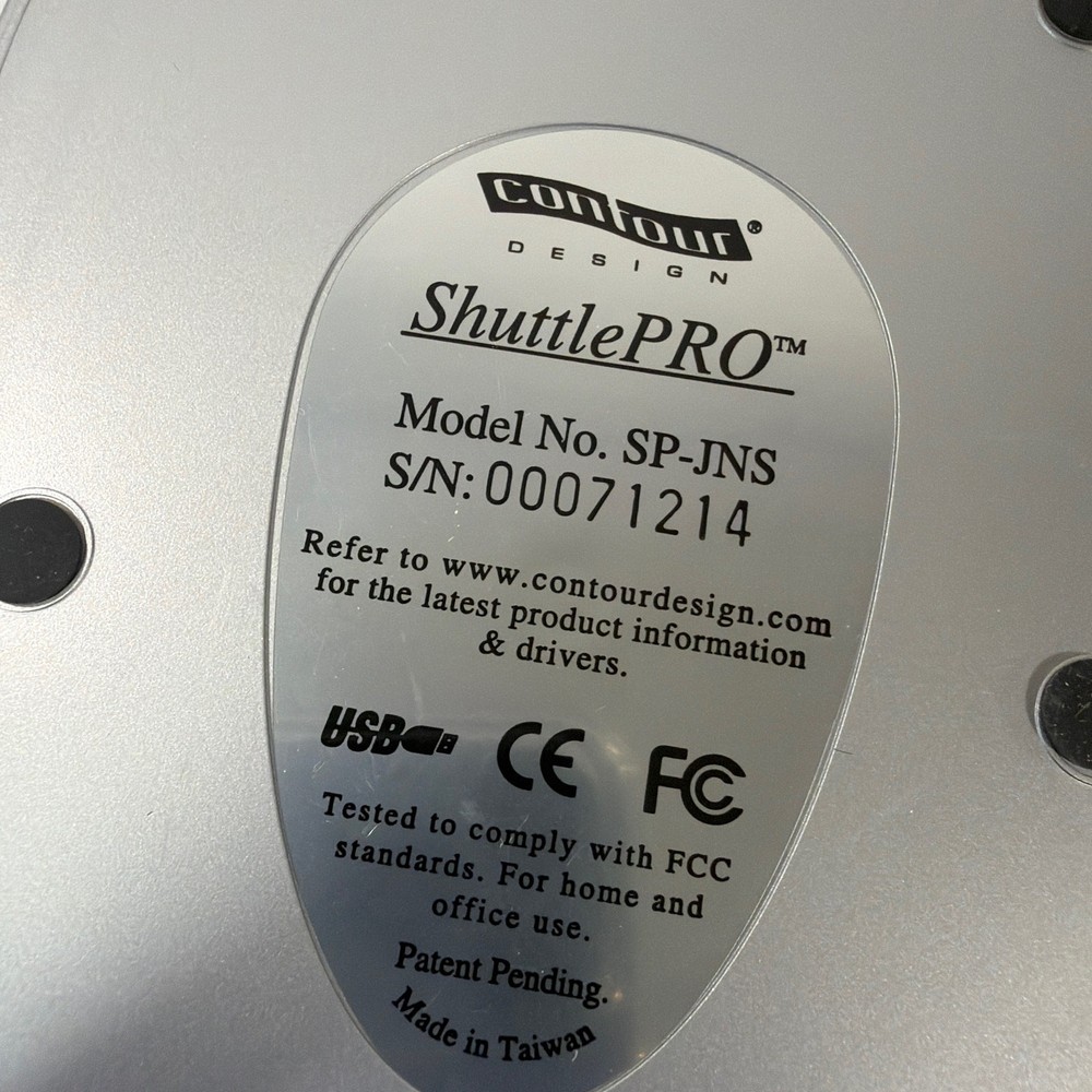 Contour Design ShuttlePRO SP-JNS USB Jog Shuttle Editing Controller Silver