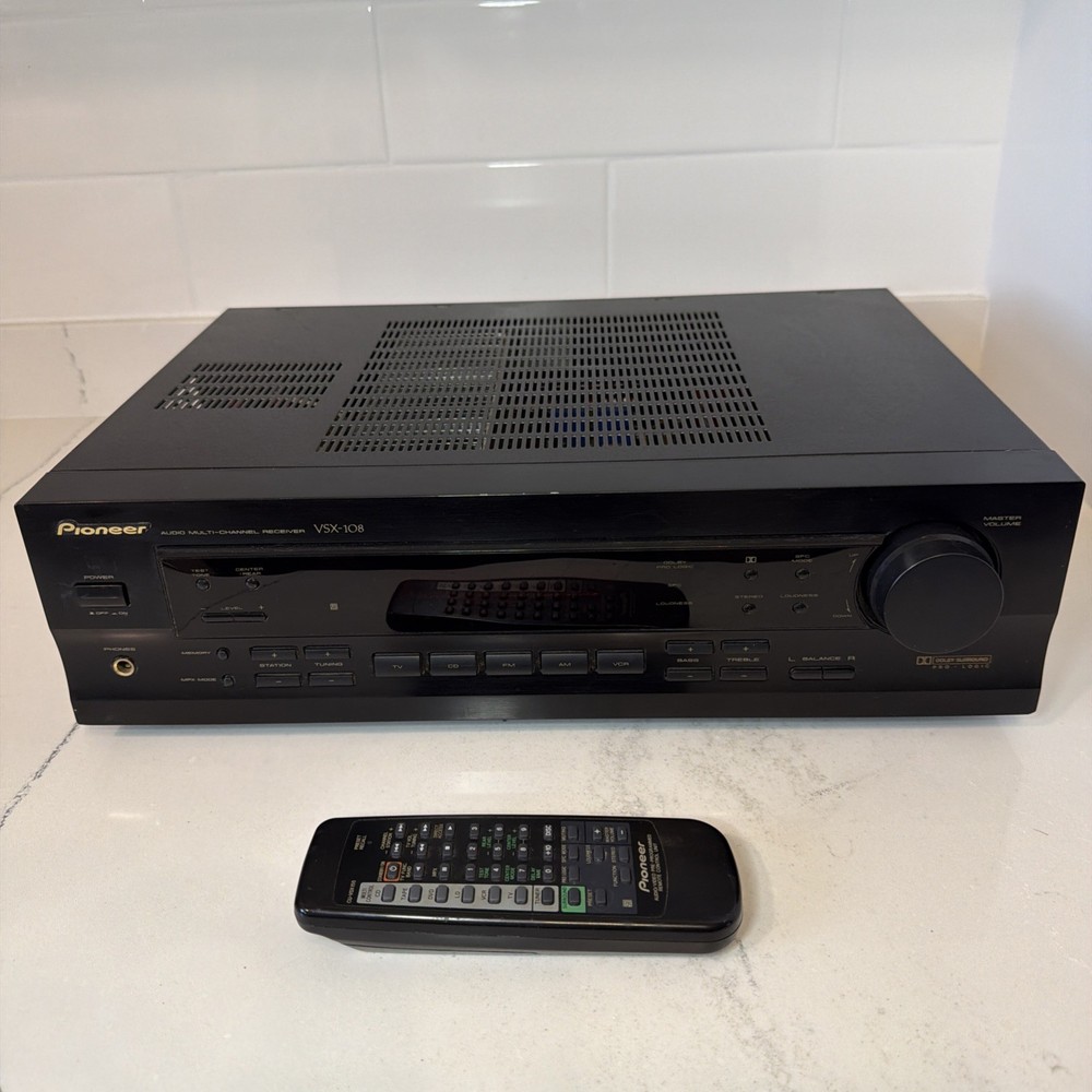Pioneer VSX-108 Audio Multi-Channel Receiver  Tested & Working W/ Remote Bundle