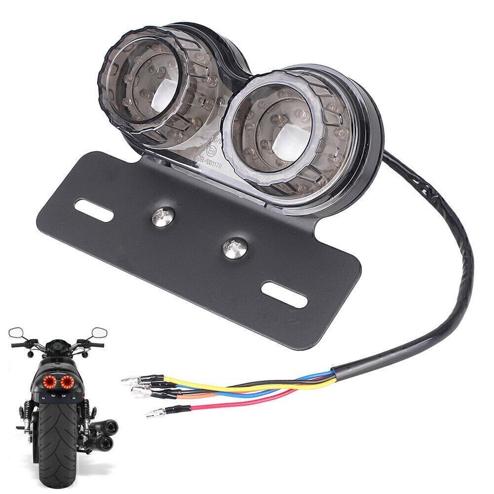 Universal Smoke Trinity Integrated Tail Light with License Plate Light