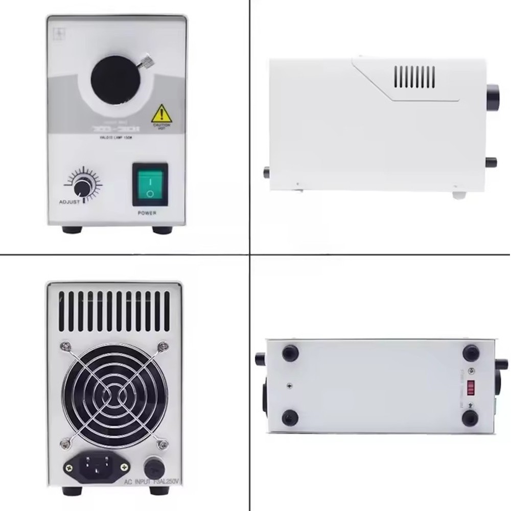 150W Single Hole Portable Halogen Cold Light Source for Microscope Endoscope