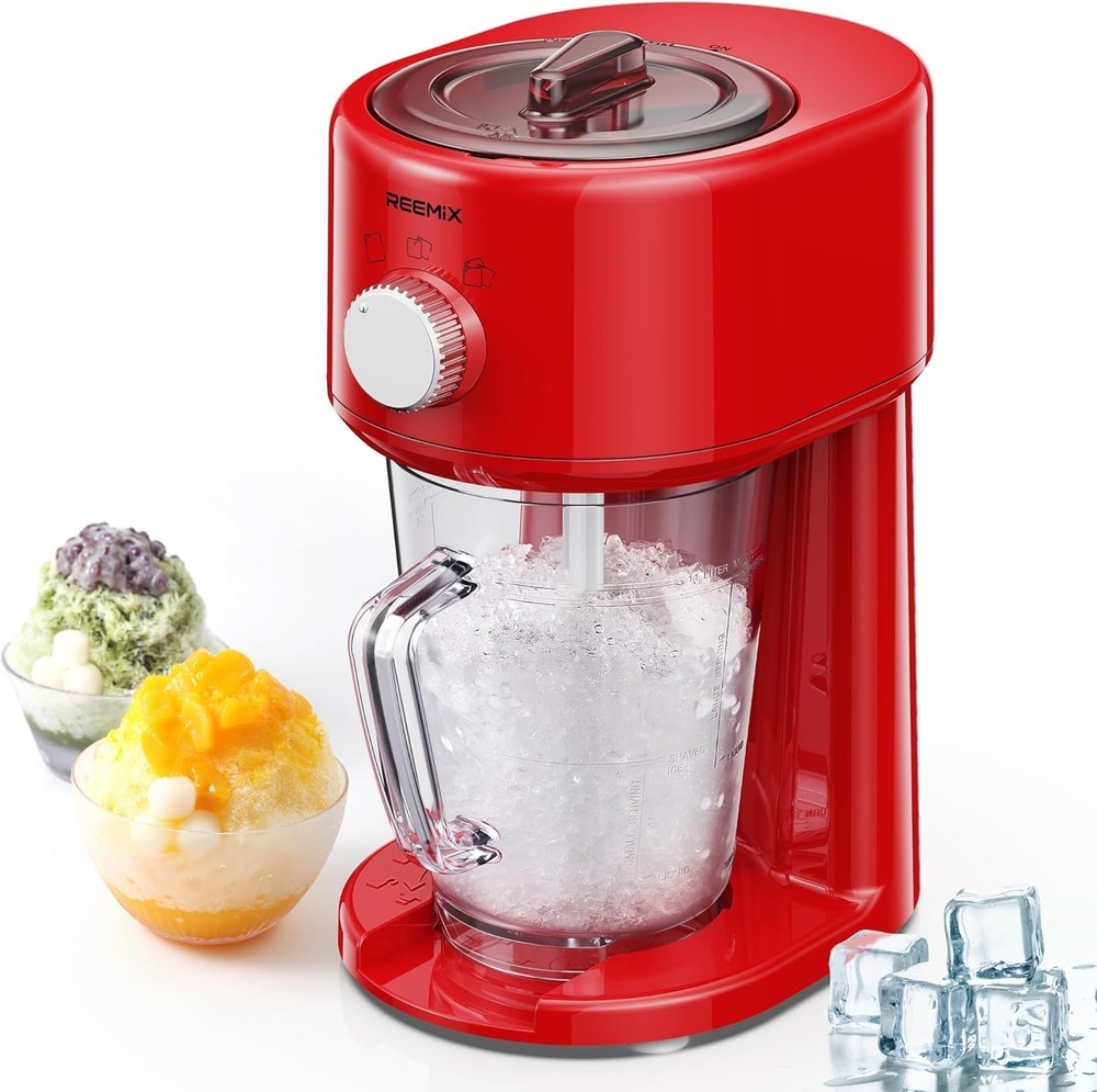 Electric Shaved Ice Machine - Portable Snow Cone Maker with Adjustable Thickness