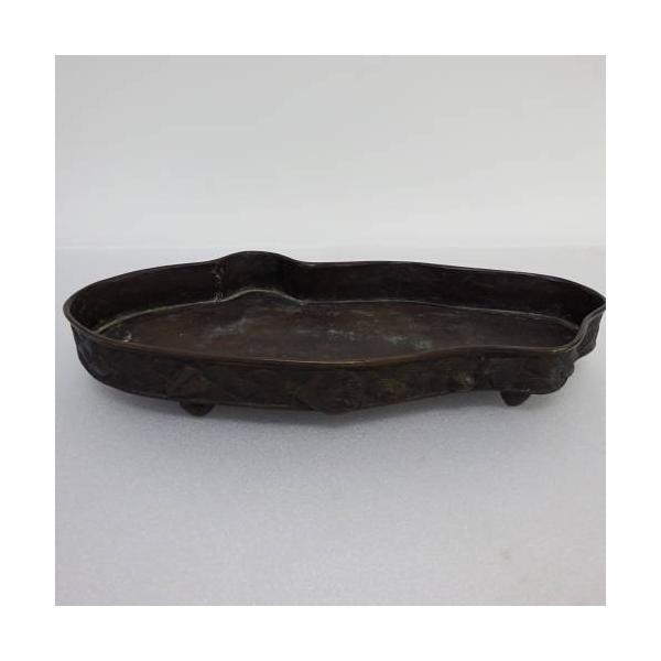 Copper Water Basin, Daimyou Sentoku, Medium Size, Oval Shape, Approx. 37cm, Used