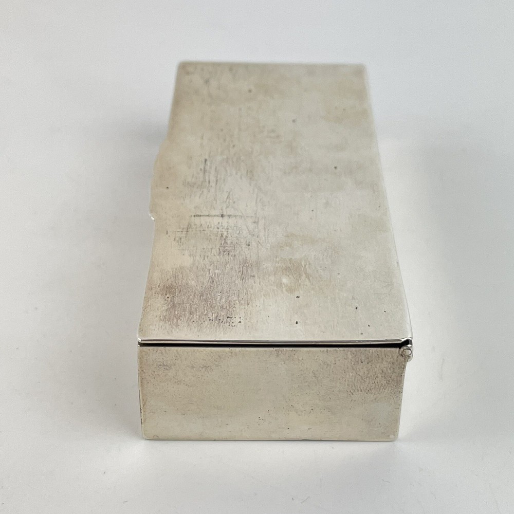 Antique Solid Sterling Silver Tiffany & Co Stamp Box 8.8cm X 4.2cm C1930s