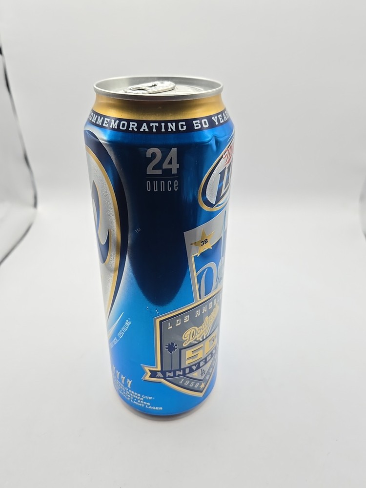 Miller Lite Beer Can Dodgers Ron Cey 50th Anniversary 2008 EMPTY Damage