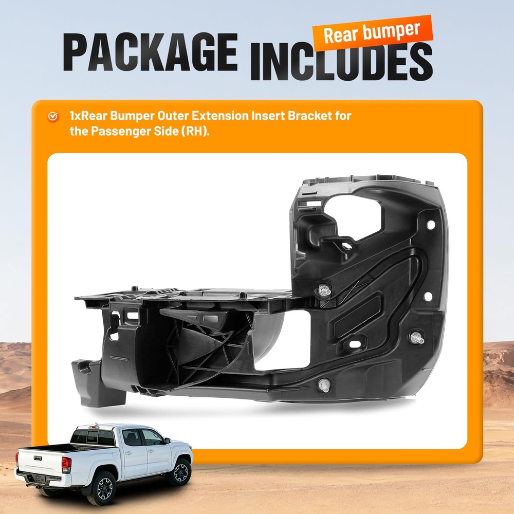 Rear Bumper Outer Extension Insert Bracket Compatible with 2016-2023 Toyota T...