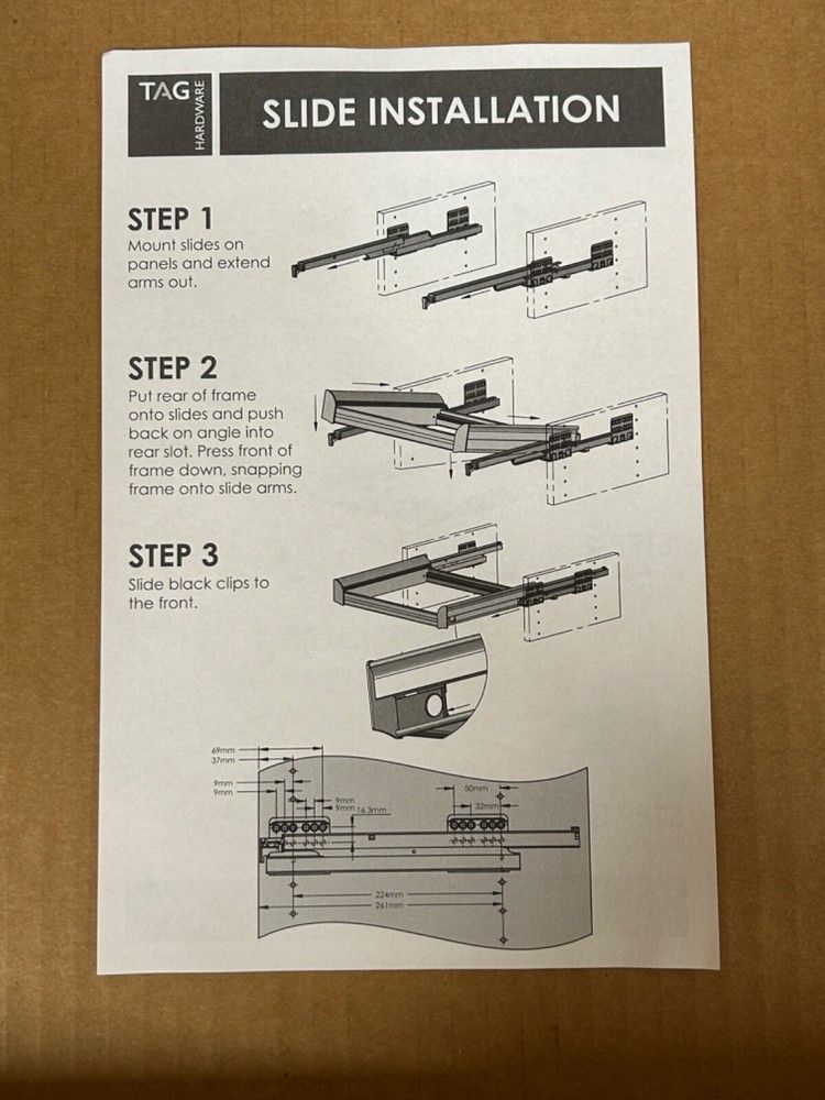 HAFELE TAG 24" X 14" LAUNDRY PULLOUT FRAME