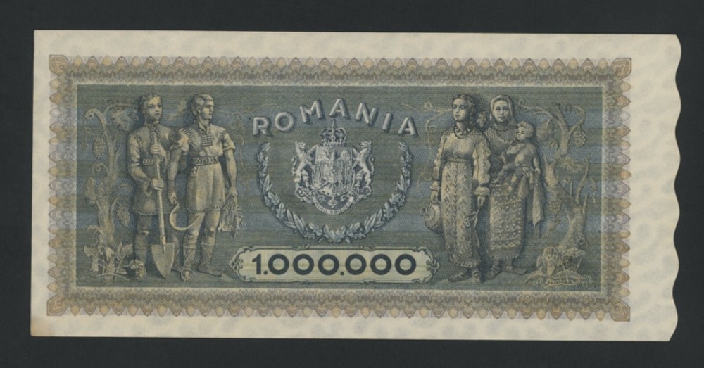ROMANIA 1000000 LEI 1947 PICK # 60 AU-UNC.