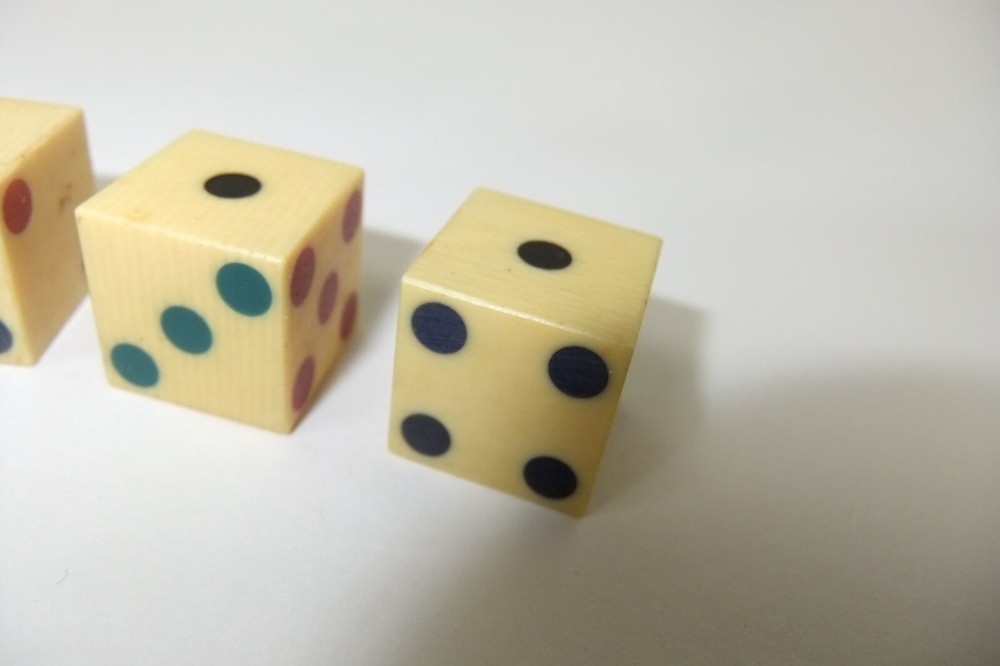 Grained Celluloid Cheaters Illegal Casino Dice